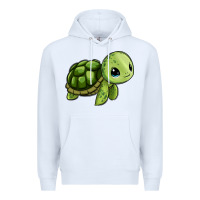White cute turtle Premium Hoodie - Zillion Design Studio