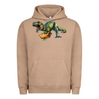 Pigment Burro T-Rex dinosaur holding a taco Urban Hoodie - RanaPortraitStore