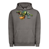 Pigment Tornado T-Rex dinosaur holding a taco Urban Hoodie - RanaPortraitStore