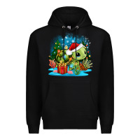 Black christmas turtle Premium Hoodie - Zillion Design Studio