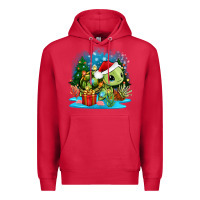 Cardinal christmas turtle Premium Hoodie - Zillion Design Studio