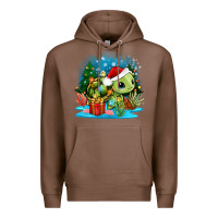 Chestnut christmas turtle Premium Hoodie - Zillion Design Studio