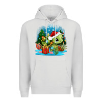 Dove Grey christmas turtle Premium Hoodie - Zillion Design Studio
