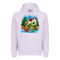 Lilac christmas turtle Premium Hoodie - Zillion Design Studio