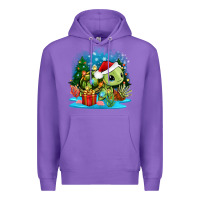 Purple christmas turtle Premium Hoodie - Zillion Design Studio
