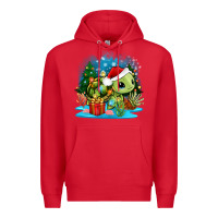 Red christmas turtle Premium Hoodie - Zillion Design Studio