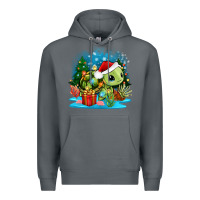 Rock christmas turtle Premium Hoodie - Zillion Design Studio
