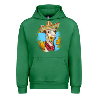 Emerald Sombrero Llama Urban Hoodie - RanaPortraitStore