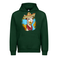 Forest Green Sombrero Llama Urban Hoodie - RanaPortraitStore