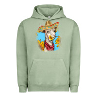 Pigment Oil Green Sombrero Llama Urban Hoodie - RanaPortraitStore