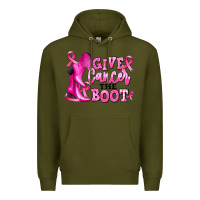 Army Green give cancer the boot Premium Hoodie - RanaPortraitStore
