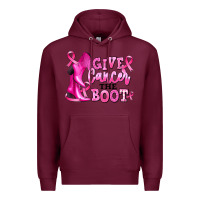 Burgundy give cancer the boot Premium Hoodie - RanaPortraitStore