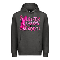 Charcoal Heather give cancer the boot Premium Hoodie - RanaPortraitStore