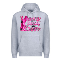 Heather Grey give cancer the boot Premium Hoodie - RanaPortraitStore