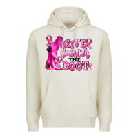 Oatmeal Heather give cancer the boot Premium Hoodie - RanaPortraitStore