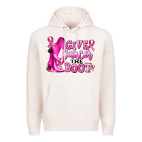 Pale Pink give cancer the boot Premium Hoodie - RanaPortraitStore