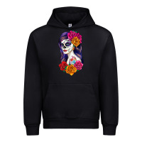 Black sugar skull girl Urban Hoodie - RanaPortraitStore