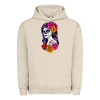 Pigment French Oak sugar skull girl Urban Hoodie - RanaPortraitStore