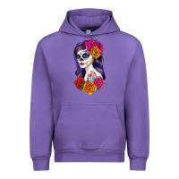 Tulip sugar skull girl Urban Hoodie - RanaPortraitStore
