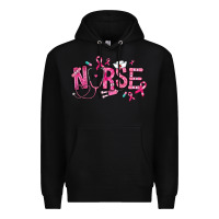 Black breast cancer nurse Premium Hoodie - RanaPortraitStore