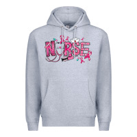Heather Grey breast cancer nurse Premium Hoodie - RanaPortraitStore