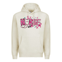 Oatmeal Heather breast cancer nurse Premium Hoodie - RanaPortraitStore