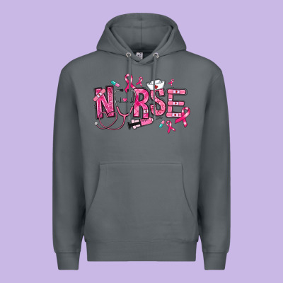 Premium Hoodie breast cancer nurse