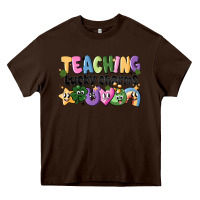 Chocolate Brown Teaching Lucky Charms Heavy Core Tee - CowhideDigitalArt