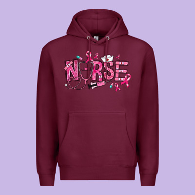 Premium Hoodie breast cancer nurse