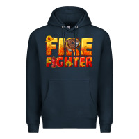 Navy firefighter Premium Hoodie - texasbilliewilder