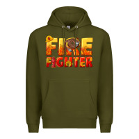 Army Green firefighter Premium Hoodie - texasbilliewilder