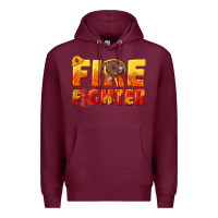Burgundy firefighter Premium Hoodie - texasbilliewilder