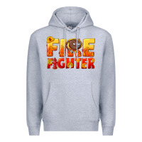 Heather Grey firefighter Premium Hoodie - texasbilliewilder