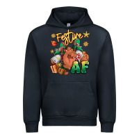 Navy festive af christmas black man sneakers Urban Hoodie - RanaPortraitStore