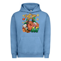 Pigment Pebble Blue festive af christmas black man sneakers Urban Hoodie - RanaPortraitStore