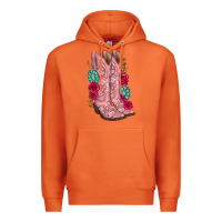 Carrot floral cowgirl boots Premium Hoodie - texasbilliewilder