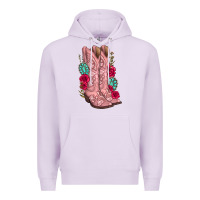 Floral Cowgirl Boots Premium Hoodie | Teevron