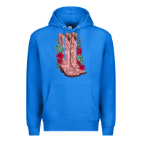 True Royal floral cowgirl boots Premium Hoodie - texasbilliewilder