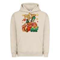 Festive Af Christmas Black Kid Sneakers Urban Hoodie | Teevron