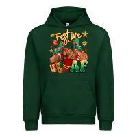 Forest Green festive af christmas black girl children sneakers Urban Hoodie - RanaPortraitStore