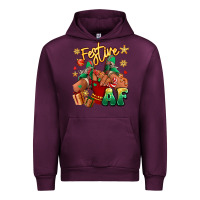 Mauve Wine festive af christmas black girl children sneakers Urban Hoodie - RanaPortraitStore