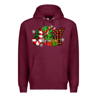 Burgundy christmas joy elf Premium Hoodie - Zillion Design Studio