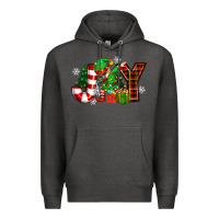 Charcoal Heather christmas joy elf Premium Hoodie - Zillion Design Studio