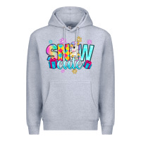 Heather Grey snow cute witc unicorn Premium Hoodie - Zillion Design Studio