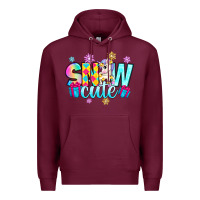 Burgundy snow cute witc unicorn Premium Hoodie - Zillion Design Studio