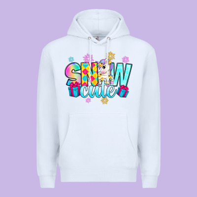 Premium Hoodie snow cute witc unicorn