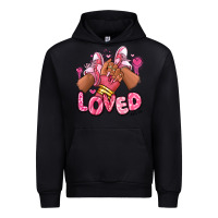 Black loved valentine's day afro girl sneakers Urban Hoodie - RanaPortraitStore