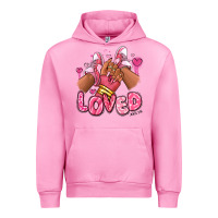 Fuchsia Pink loved valentine's day afro girl sneakers Urban Hoodie - RanaPortraitStore
