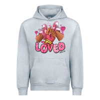 Heather Grey loved valentine's day afro girl sneakers Urban Hoodie - RanaPortraitStore