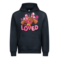 Navy loved valentine's day afro girl sneakers Urban Hoodie - RanaPortraitStore